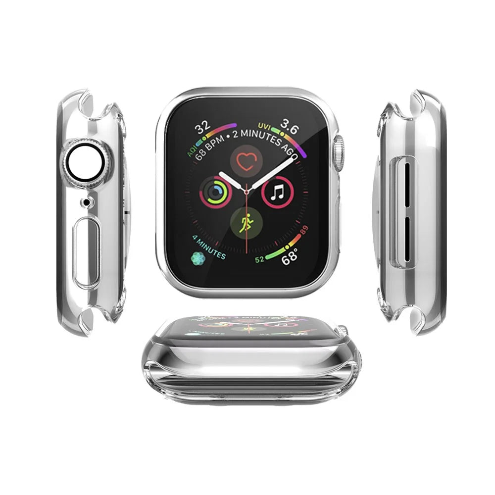 Electroplating TPU Watch Shell for Apple Watch Series 3 / 2 / 1 38mm - Transparent - 3