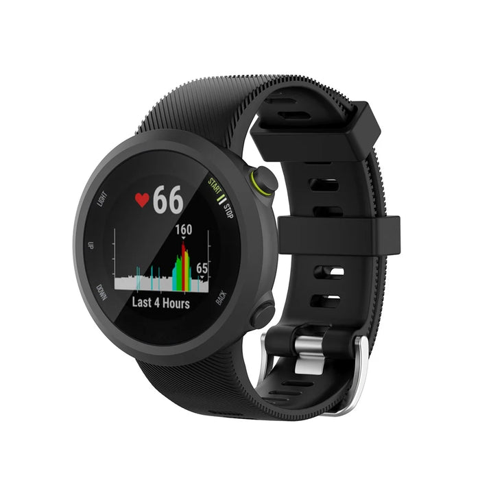 Comfortable Silicone Smart Watch Band Strap Replacement for Garmin Forerunner 45 / 45S - Black - 2
