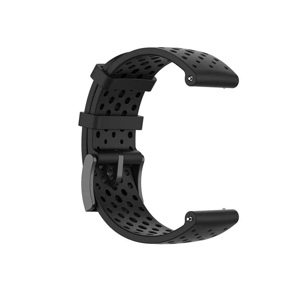 For Suunto Spartan Sport Wrist HR Baro/Suunto 9/D5I 24mm Silicone Watchband Replacement Smart Watch Strap - Black - 4