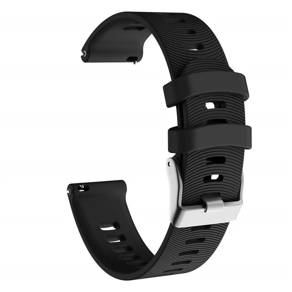 20mm Silicone Smart Watch Band for GarminMove Forerunner 245M/645M/Vivoactive 3t - Black - 1