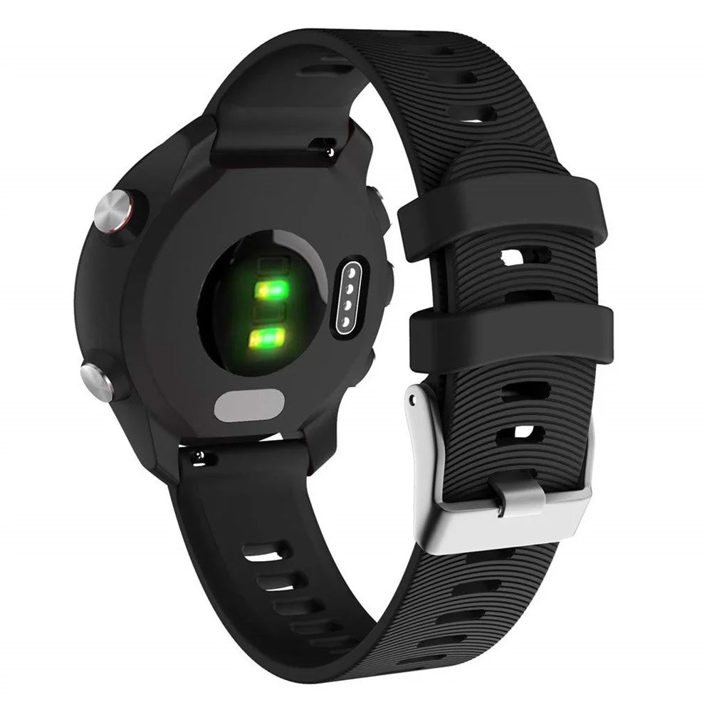 20mm Silicone Smart Watch Band for GarminMove Forerunner 245M/645M/Vivoactive 3t - Black - 5
