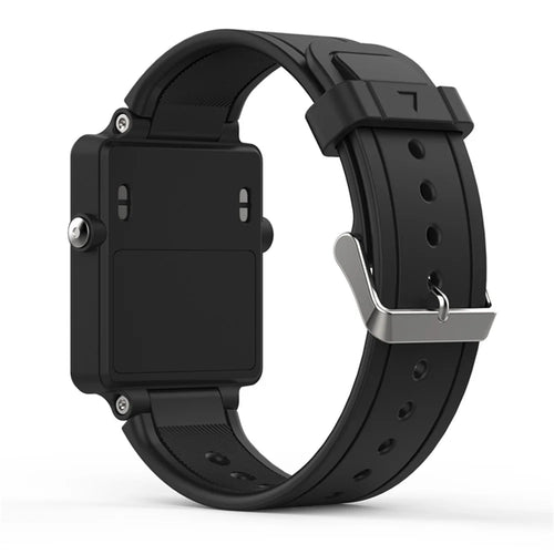 Silicone Smart Watch Band Replacement Strap for Garmin Vivoactive Acetate - Black - 1