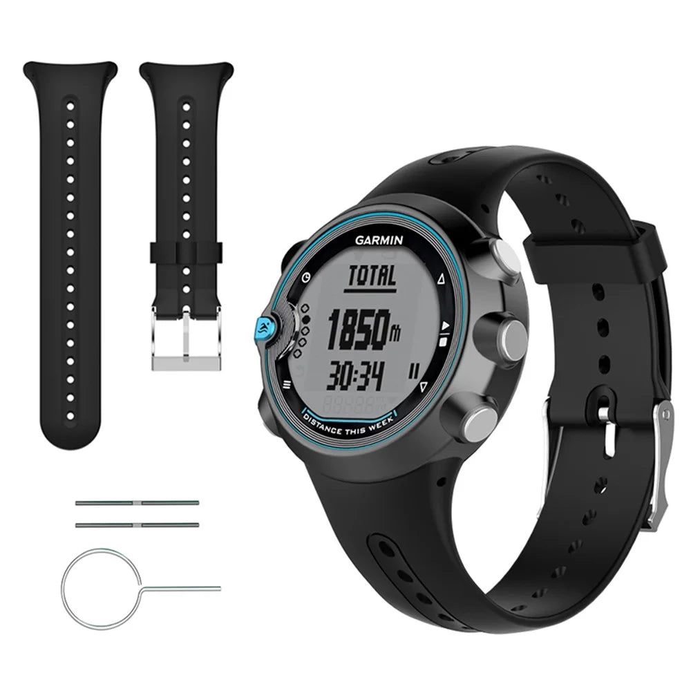Silicone Smart Watch Band Replacement Strap for Garmin Swim Watch - 4