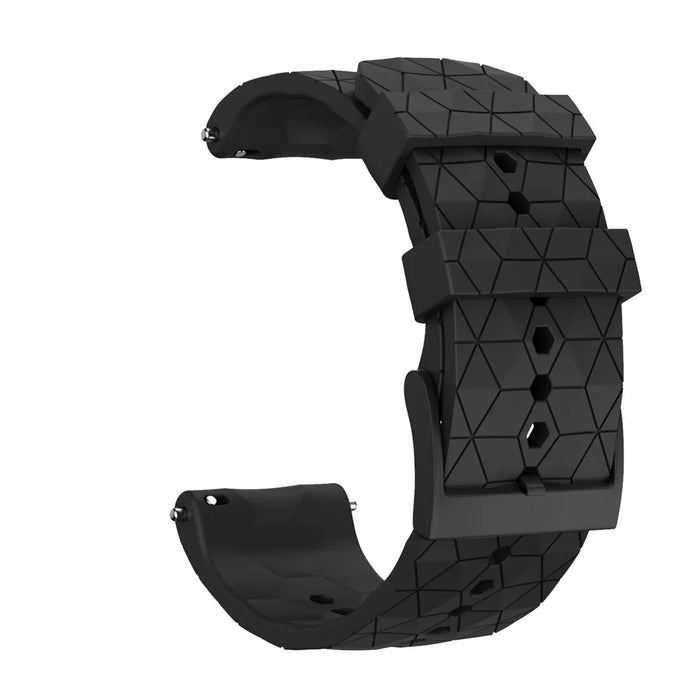 24mm Silicone Wrist Strap Replacement for Suunto 9 Baro - Black - 1