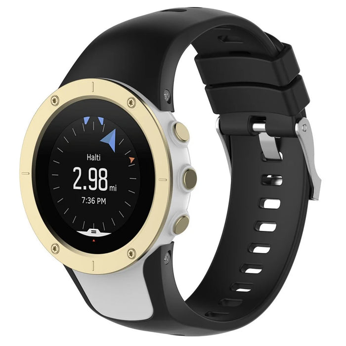 For Suunto Spartan Trainer Wrist HR Silicone Smart Watch Strap Adjustable Replacement Band - Black - 3