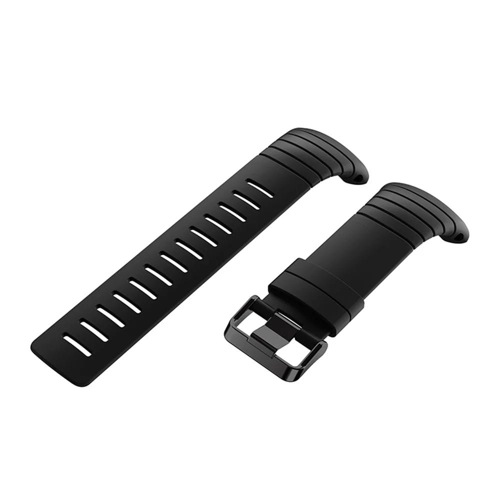 Silicone Replacement Smart Watch Band for Suunto Core - Black - 1