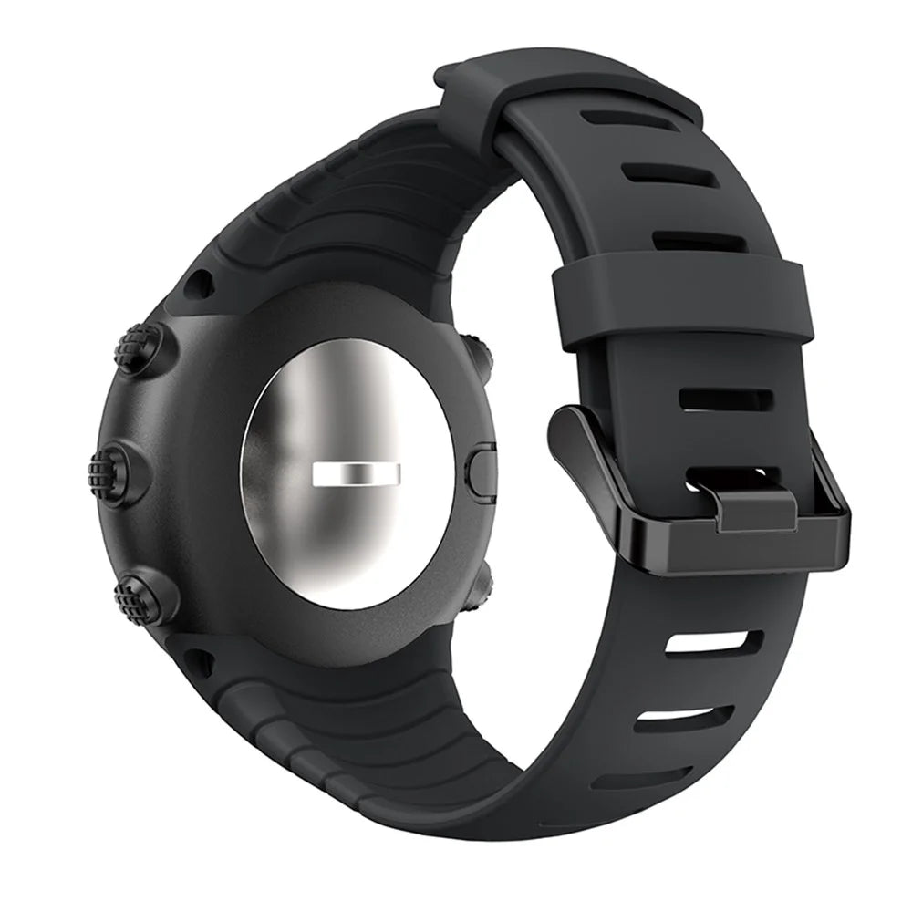 Silicone Replacement Smart Watch Band for Suunto Core - Black - 4