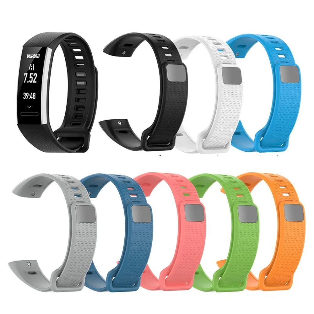Silicone Wrist Strap Smart Watch Replacement Band for Huawei Band 2 Pro / Band 2 / ERS-B19 / ERS-B29 - Black - 6