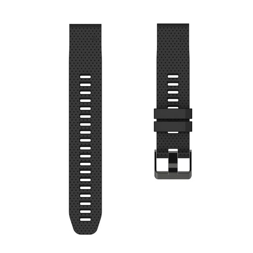 Silicone Smart Watch Replacement Strap for Garmin Fenix 6S - Black - 1