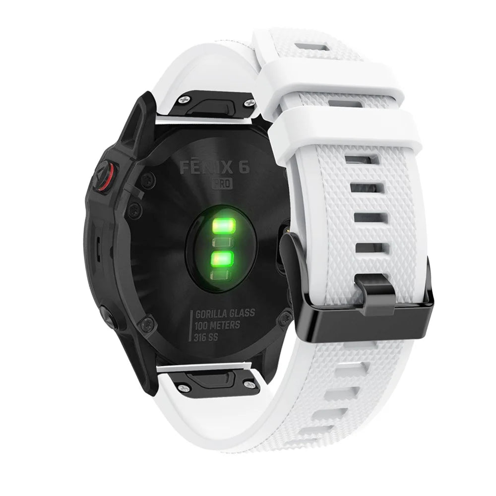 Silicone Smart Watch Band Replacement for Garmin Fenix 5 - White - 2