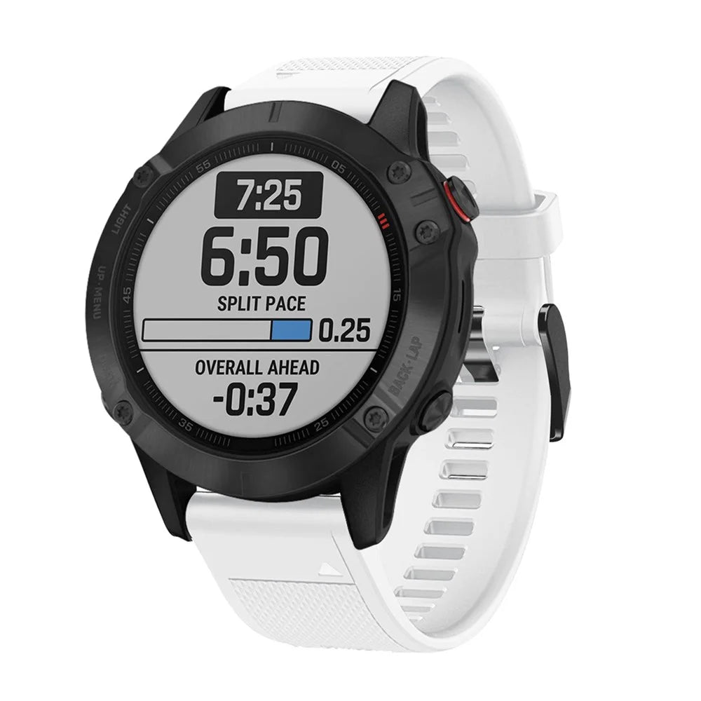 Silicone Smart Watch Band Replacement for Garmin Fenix 5 - White - 3