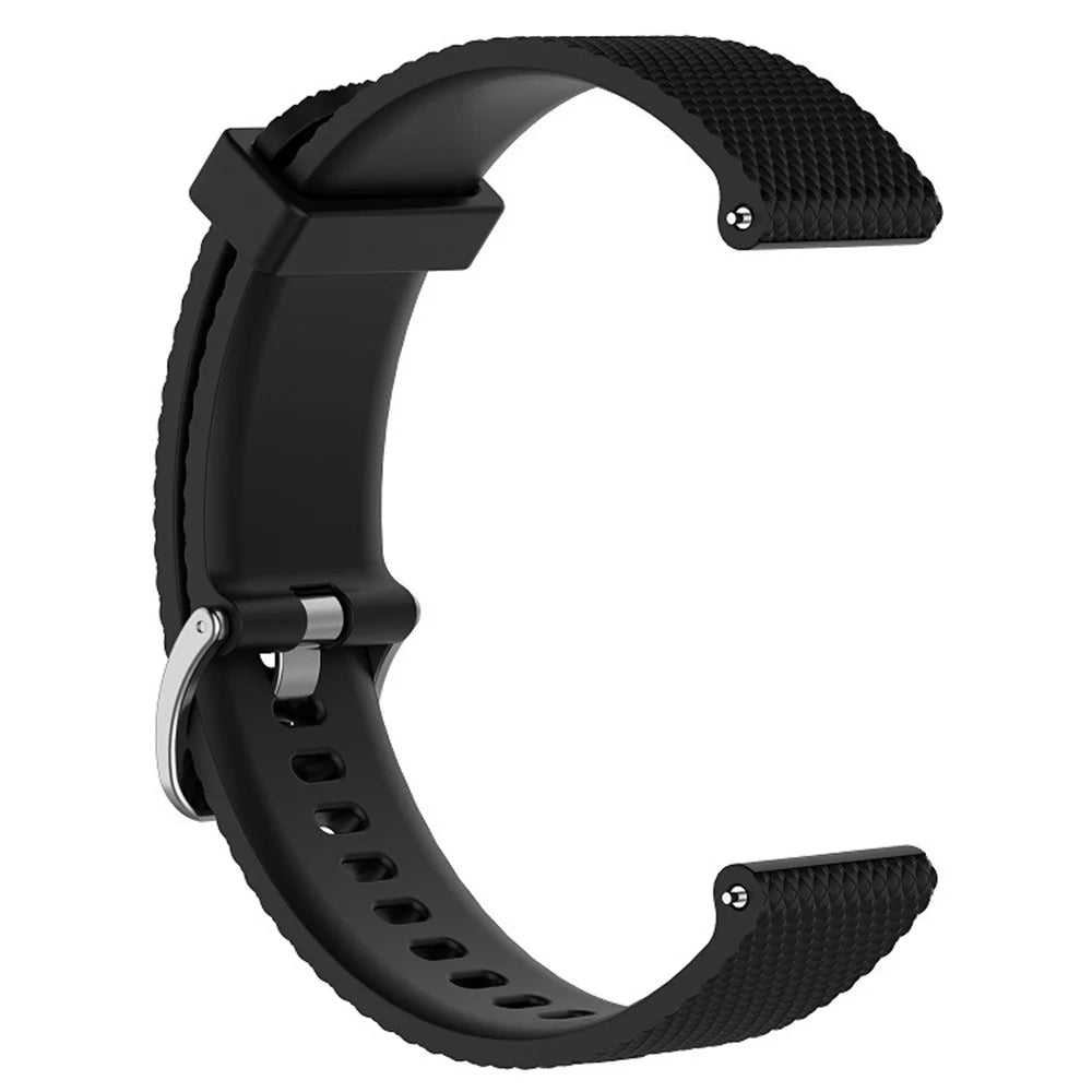 22mm Diamond Texture Silicone Smart Watch Band for Huawei Watch GT/Samsung Galaxy Watch 46mm, etc - Black - 3
