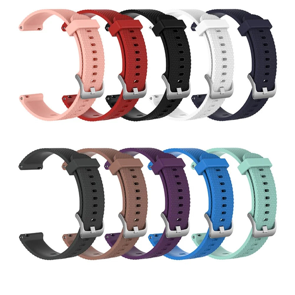 22mm Diamond Texture Silicone Smart Watch Band for Huawei Watch GT/Samsung Galaxy Watch 46mm, etc - Black - 5