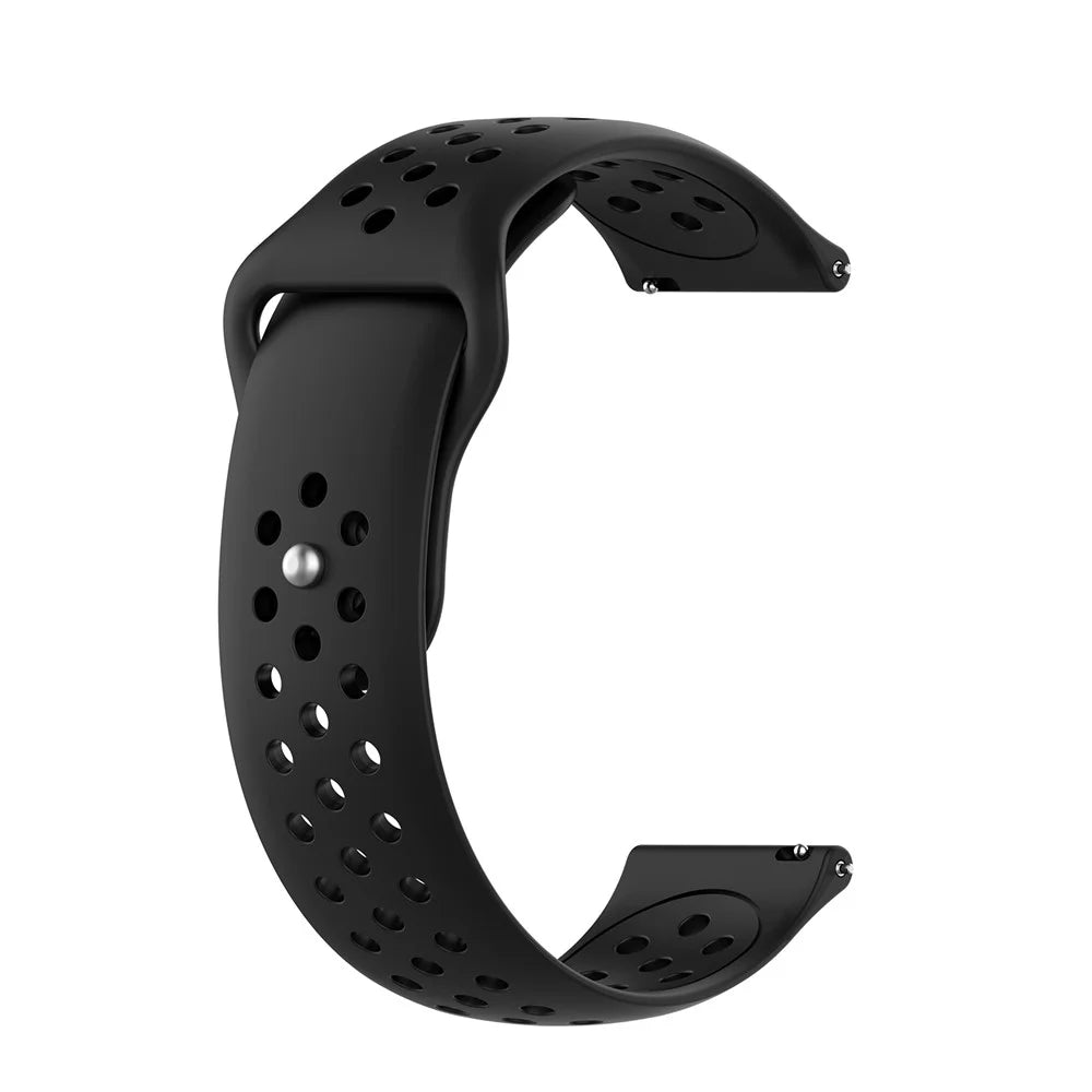 20mm Solid Color TPU Smart Watch Replacement Strap for Samsung Galaxy Watch 42mm - Black - 1