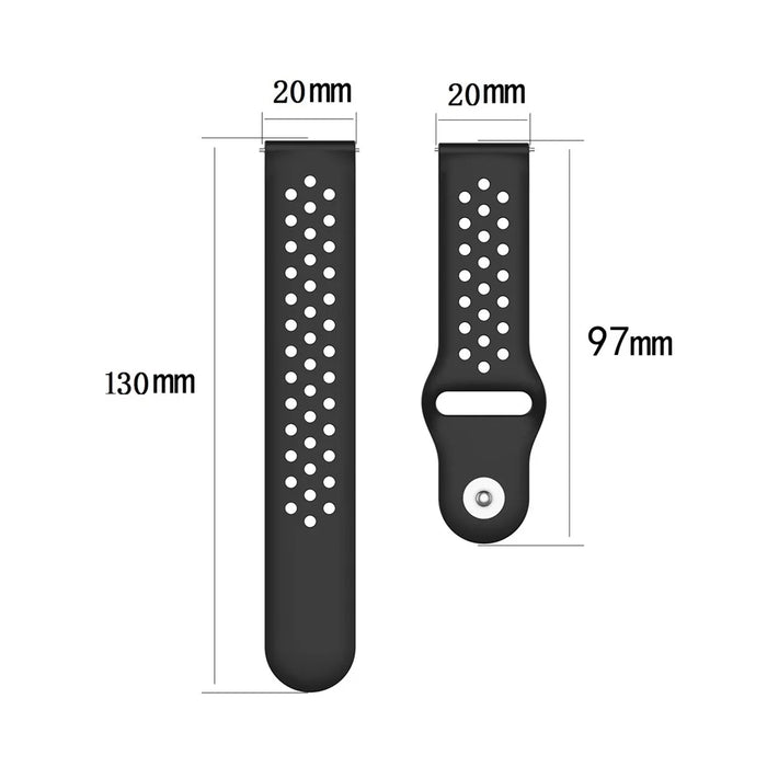 20mm Solid Color TPU Smart Watch Replacement Strap for Samsung Galaxy Watch 42mm - Black - 4