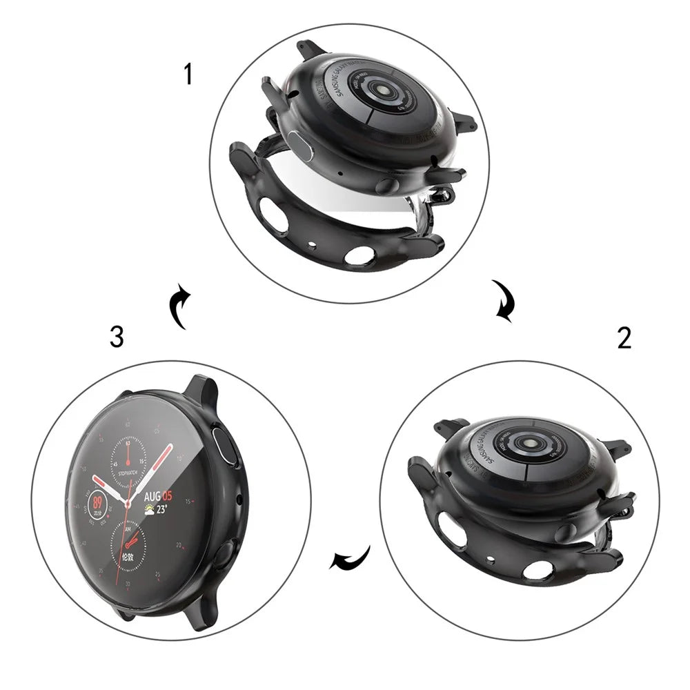 All-round Protective Electroplating TPU Watch Case for Samsung Galaxy Watch Active2 40mm SM-825F/825U/835F - Black - 5
