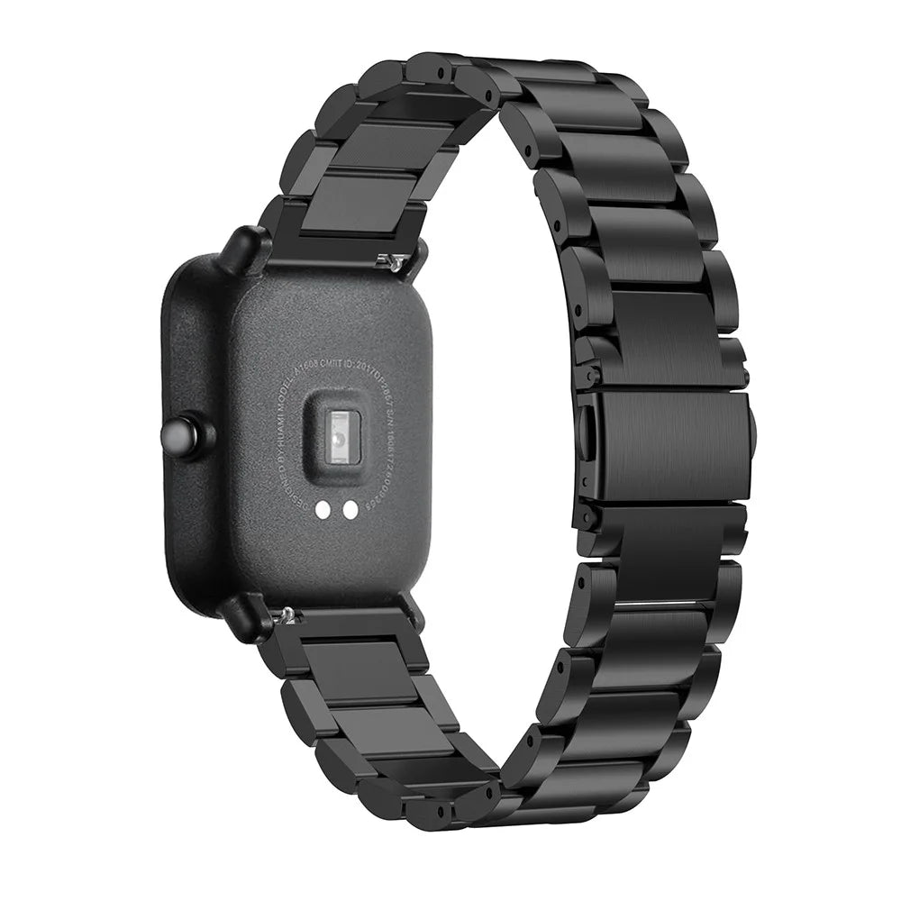 20mm Stainless Steel Smart Watch Replacement Strap for Huami Amazfit GTS - Black - 1