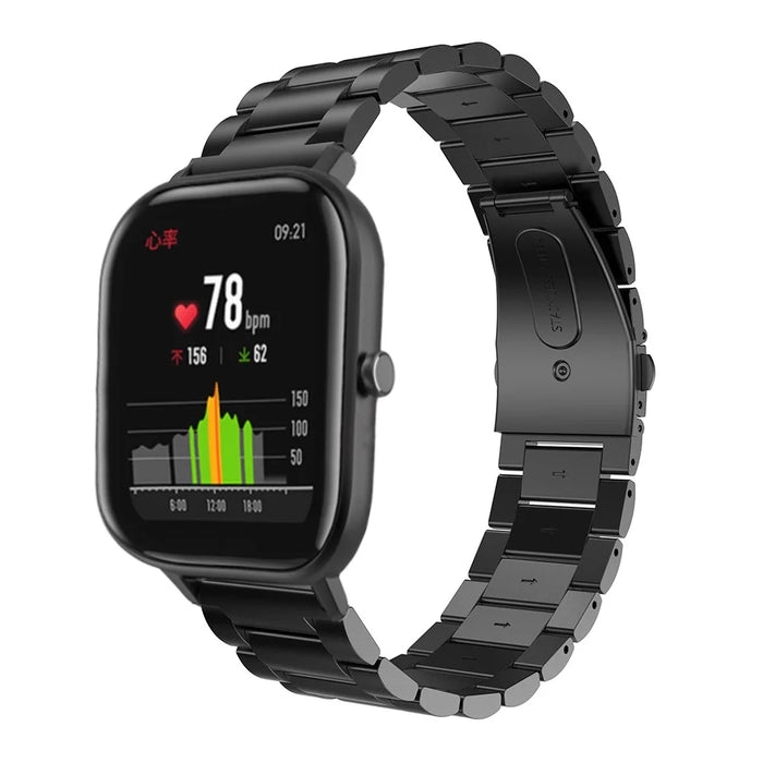 20mm Stainless Steel Smart Watch Replacement Strap for Huami Amazfit GTS - Black - 2