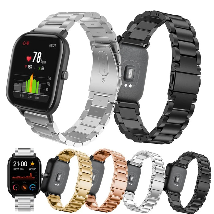 20mm Stainless Steel Smart Watch Replacement Strap for Huami Amazfit GTS - Black - 5