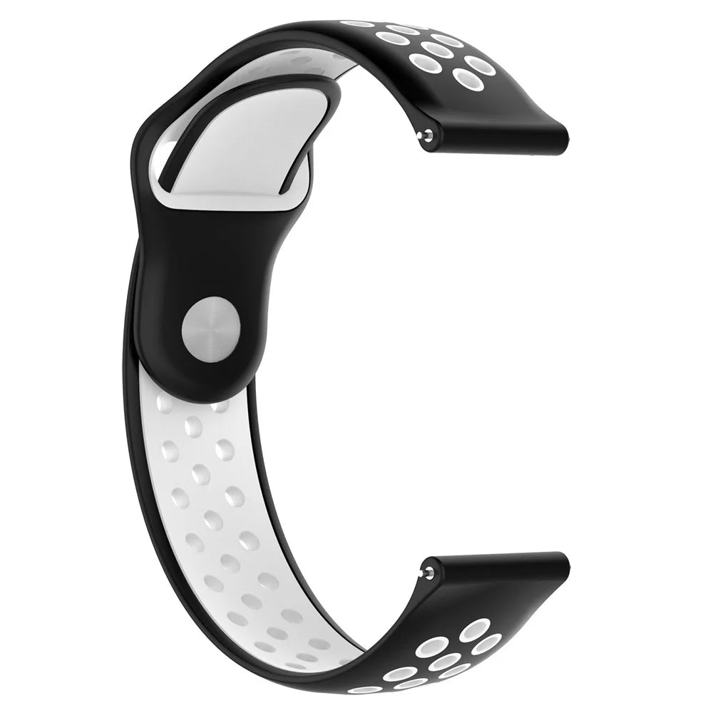 18mm Two-color Silicone Wrist Strap for Huawei Watch / TalkBand B5 - Black / White - 3
