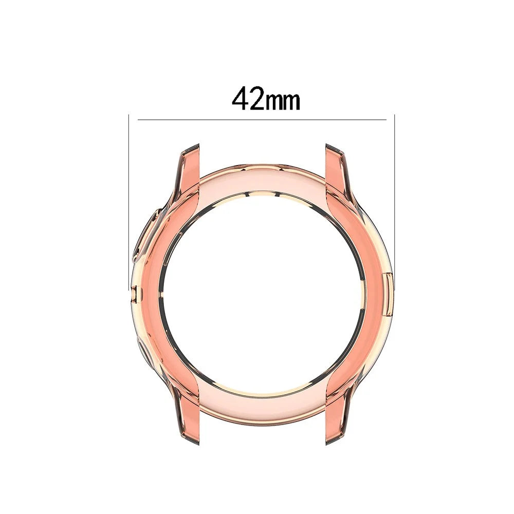 Transparent TPU Cover Bumper Frame Case for Samsung Galaxy Watch Active2 40mm R830 - Orange - 3