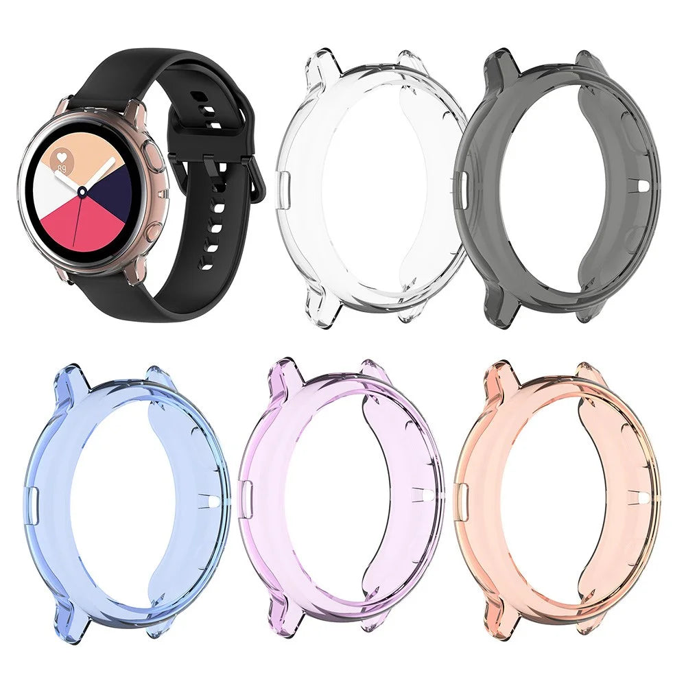 Transparent TPU Cover Bumper Frame Case for Samsung Galaxy Watch Active2 40mm R830 - Orange - 7
