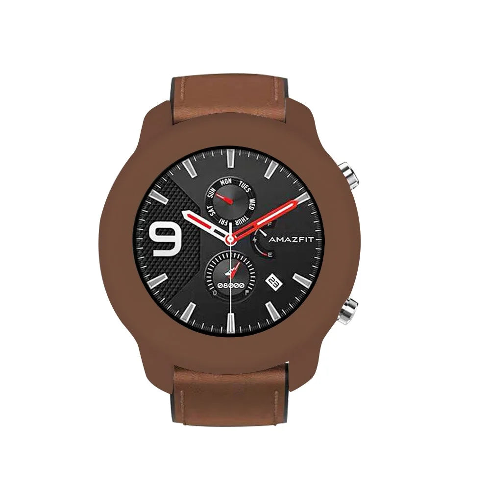 Silicone Frame Bumper Case for Huami Amazfit GTR 42mm - Coffee - 6