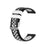 18mm Dual Color Silicone Smart Watch Band for Xiaomi Mi Watch - Black/White - 1