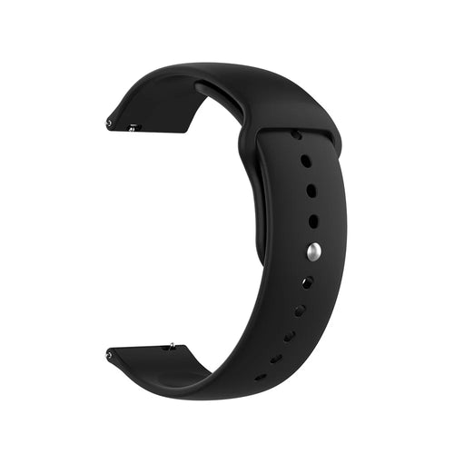 18mm Solid Color Silicone Smart Watch Replacement Strap for Xiaomi Mi Watch - Black - 1
