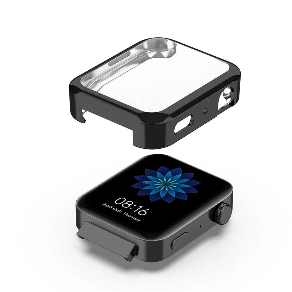 All-round Protective Electroplating TPU Watch Case for Xiaomi Mi Watch - Black - 4