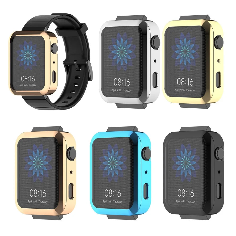 All-round Protective Electroplating TPU Watch Case for Xiaomi Mi Watch - Black - 7