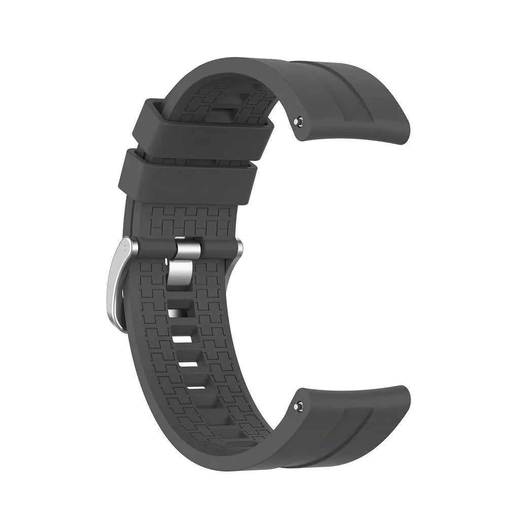 For Huawei Watch GT 46mm Sports Silicone Watch Band Wrist Strap Replacement 22mm - Dark Grey - 3