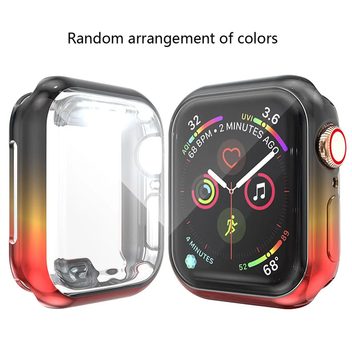 Colorful TPU Watch Protective Case for Apple Watch Series 3/2/1 38mm - Black/Yellow/Red - 1