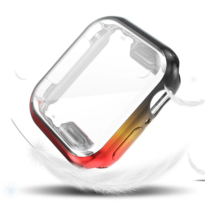 Colorful TPU Watch Protective Case for Apple Watch Series 3/2/1 38mm - Black/Yellow/Red - 2