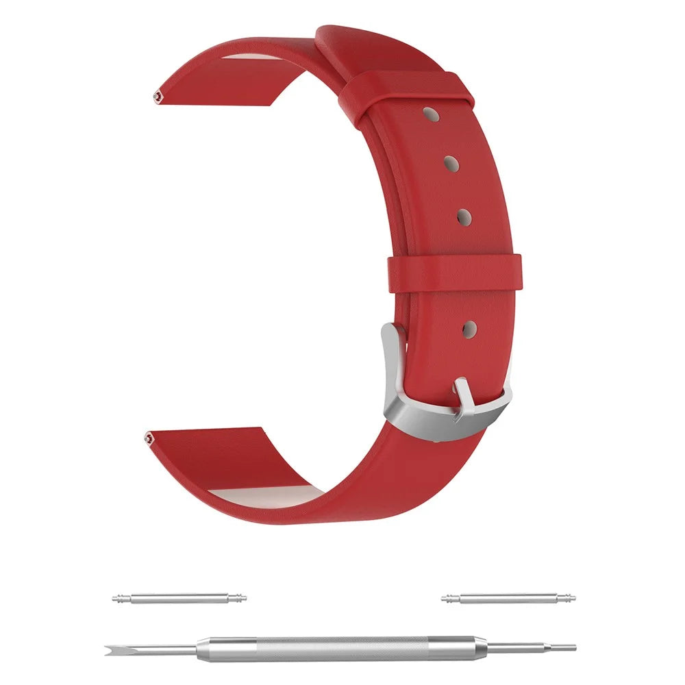 Genuine Leather Smart Watch Strap Replacement for Fossil Gen 5 - Red - 3