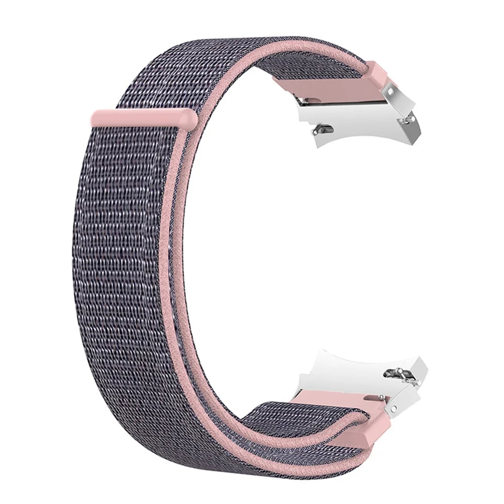 20mm Nylon Sport Loop Watch Band Soft Replacement Wristband for Samsung Galaxy Watch6 40mm 44mm / Watch6 Classic 43mm 47mm / Watch 5 40mm 44mm / 5 Pro 45mm / Watch4 40mm 44mm - Pink / Blue - 1
