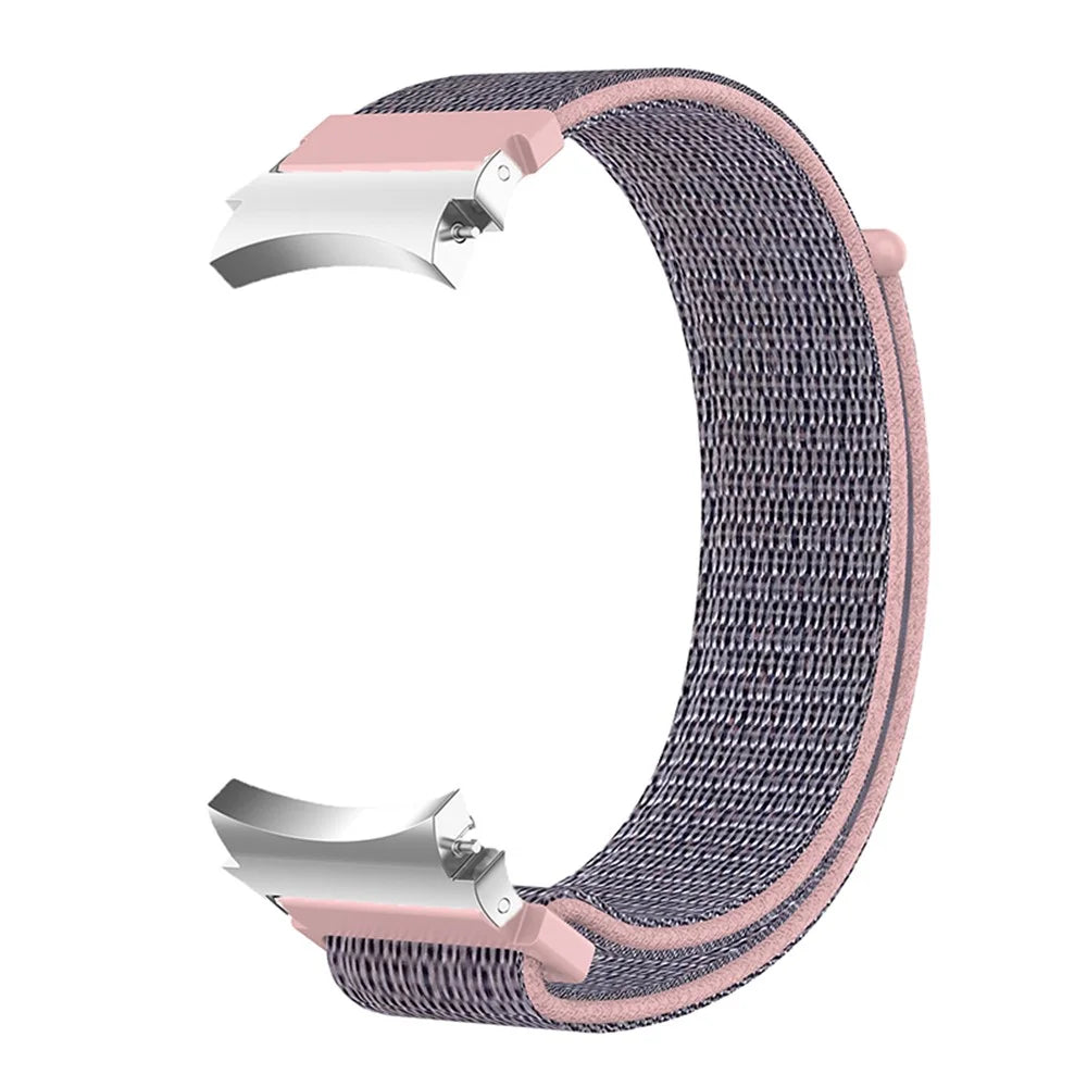 20mm Nylon Sport Loop Watch Band Soft Replacement Wristband for Samsung Galaxy Watch6 40mm 44mm / Watch6 Classic 43mm 47mm / Watch 5 40mm 44mm / 5 Pro 45mm / Watch4 40mm 44mm - Pink / Blue - 4