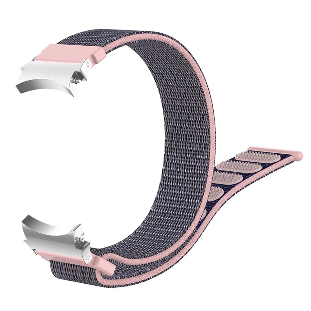 20mm Nylon Sport Loop Watch Band Soft Replacement Wristband for Samsung Galaxy Watch6 40mm 44mm / Watch6 Classic 43mm 47mm / Watch 5 40mm 44mm / 5 Pro 45mm / Watch4 40mm 44mm - Pink / Blue - 5