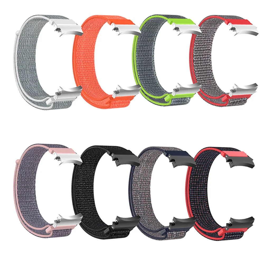 20mm Nylon Sport Loop Watch Band Soft Replacement Wristband for Samsung Galaxy Watch6 40mm 44mm / Watch6 Classic 43mm 47mm / Watch 5 40mm 44mm / 5 Pro 45mm / Watch4 40mm 44mm - Pink / Blue - 6