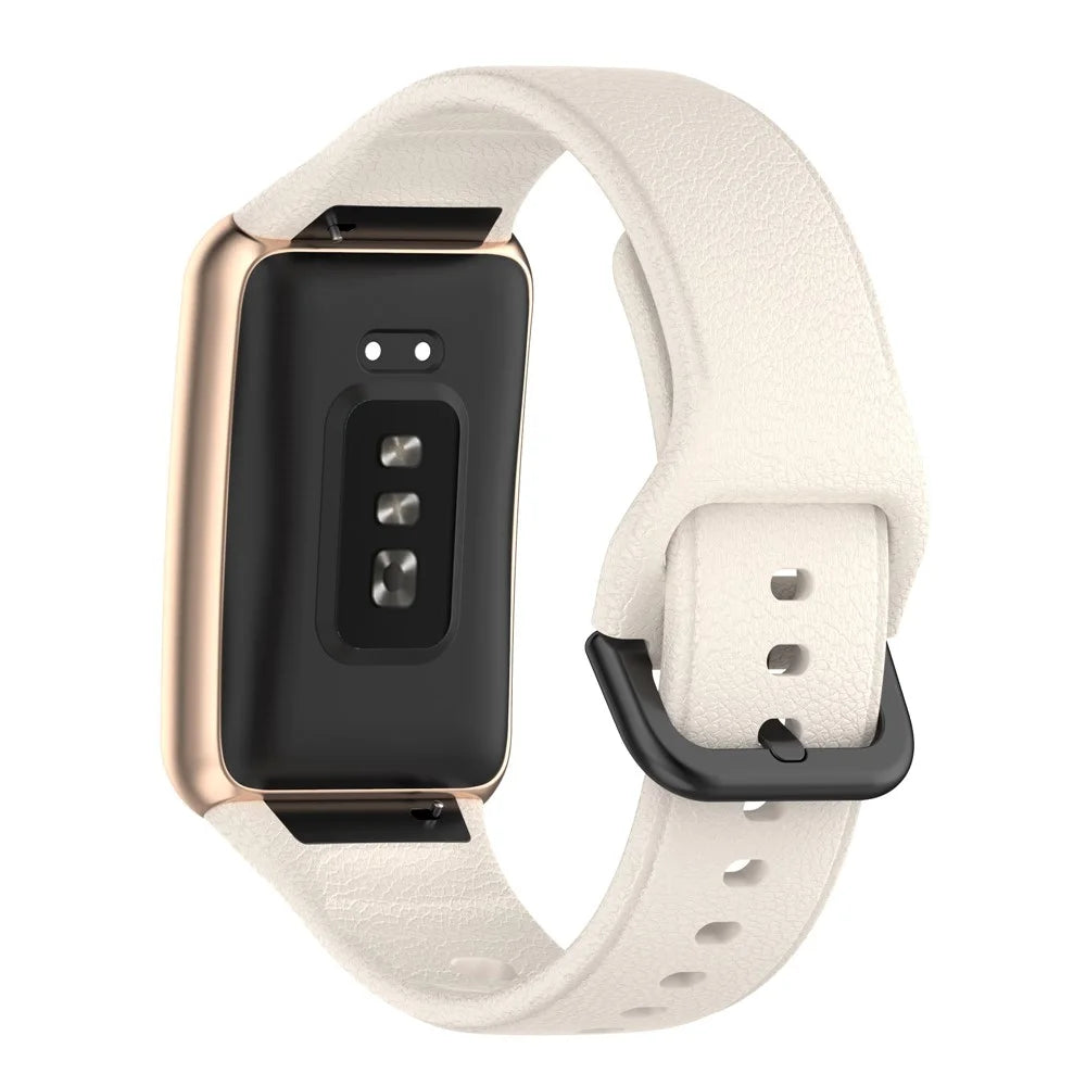Textured Silicone Watch Strap Replacement for Oppo Watch Free - Gold - 1