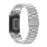 3 Beads Stainless Steel Smart Watch Strap Metal Wristband Replacement for Fitbit Charge 6 / 5 - Silver - 1