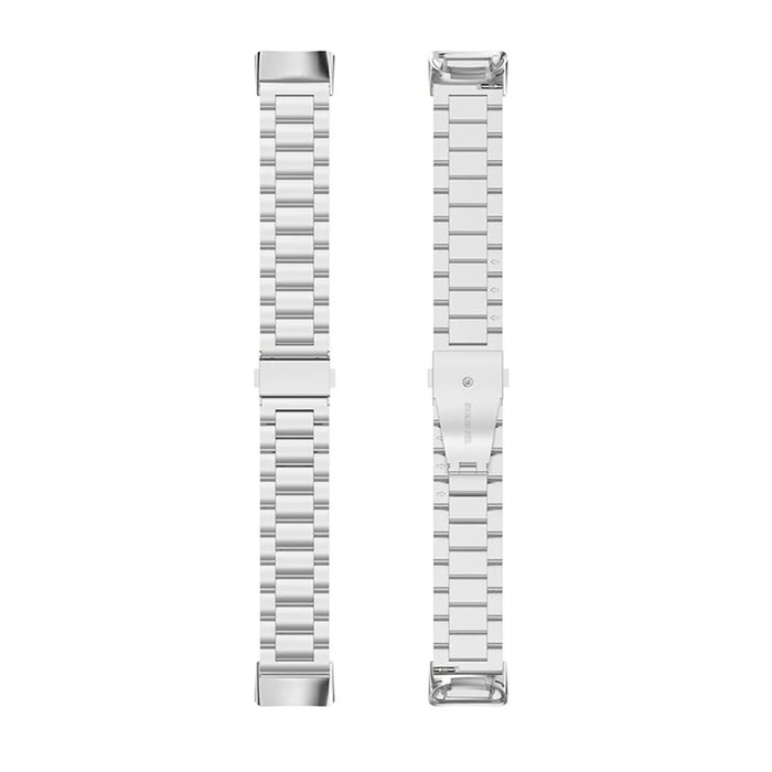 3 Beads Stainless Steel Smart Watch Strap Metal Wristband Replacement for Fitbit Charge 6 / 5 - Silver - 5