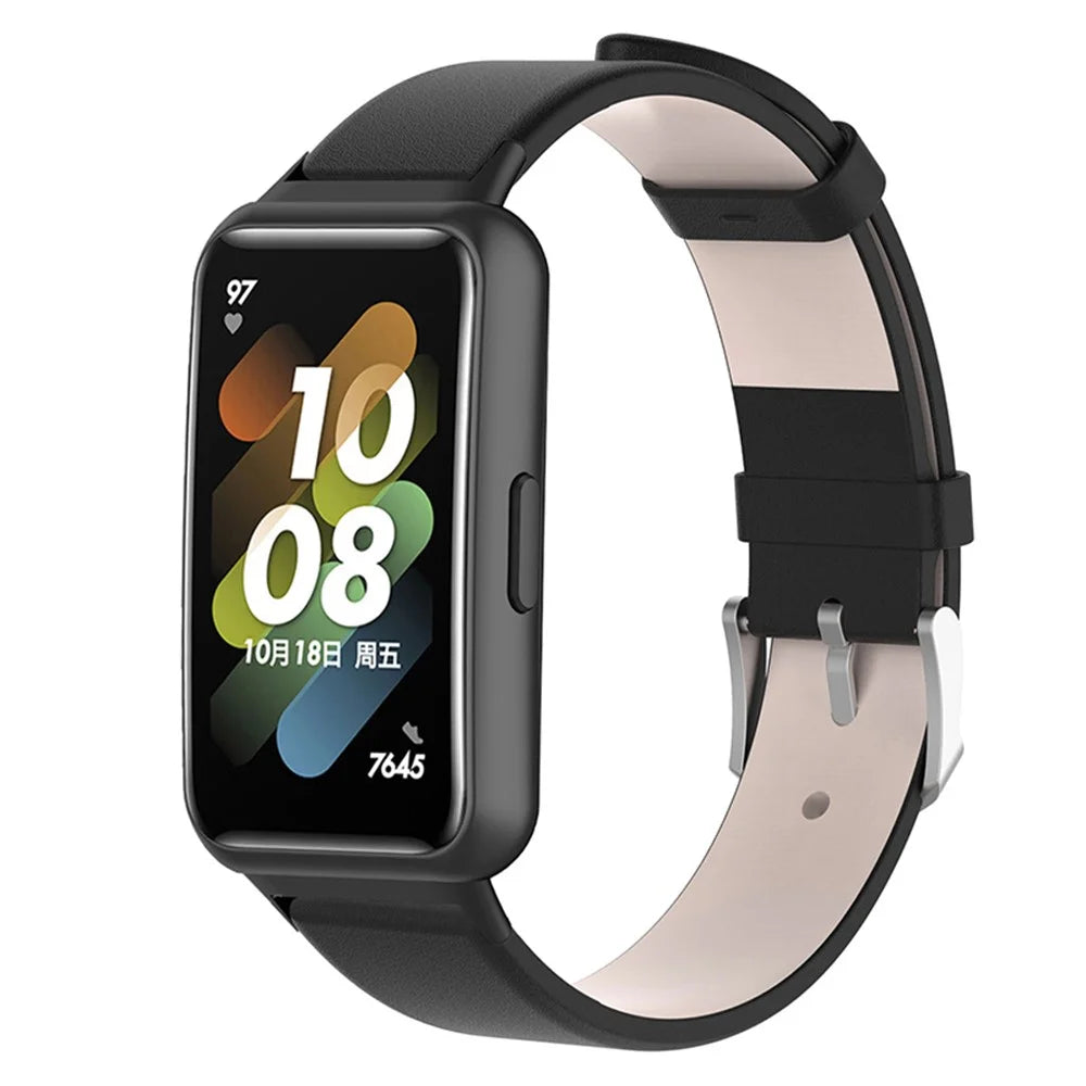 For Huawei Band 7 / Honor Band 7 TPE Quick Release Wrist Band Sports Watch Watchband Replacement with Buckle - Black - 1