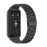Stainless Steel Watch Strap for Huawei Watch Fit 2, Folding Buckle Three Beads Replacement Wrist Band - Black - 1