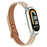 For Xiaomi Smart Band 8 Microfiber Leather Watch Band Soft Strap with Metal Frame Case - Apricot - 2