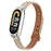 For Xiaomi Smart Band 8 Microfiber Leather Watch Band Soft Strap with Metal Frame Case - Apricot - 3