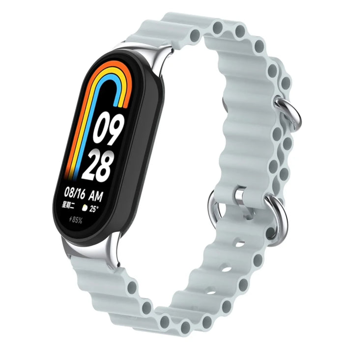 For Xiaomi Smart Band 9 NFC / 9 / 8 NFC / 8 Ocean Band Adjustable Loop Sport Watch Strap with Connector - Grey - 3