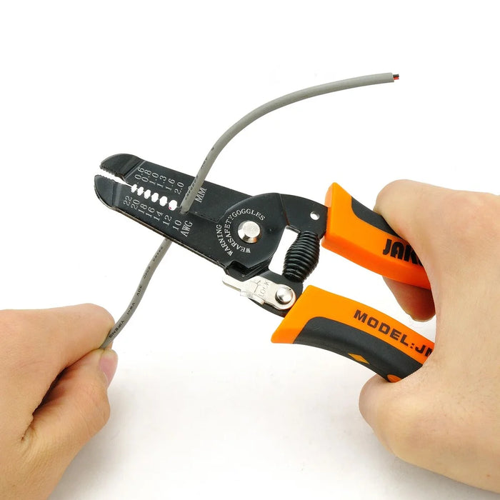 JAKEMY JM-CT4-12 6.0 inch Wire Cable Cutter Stripper Pliers AWG Metric Scale - 4