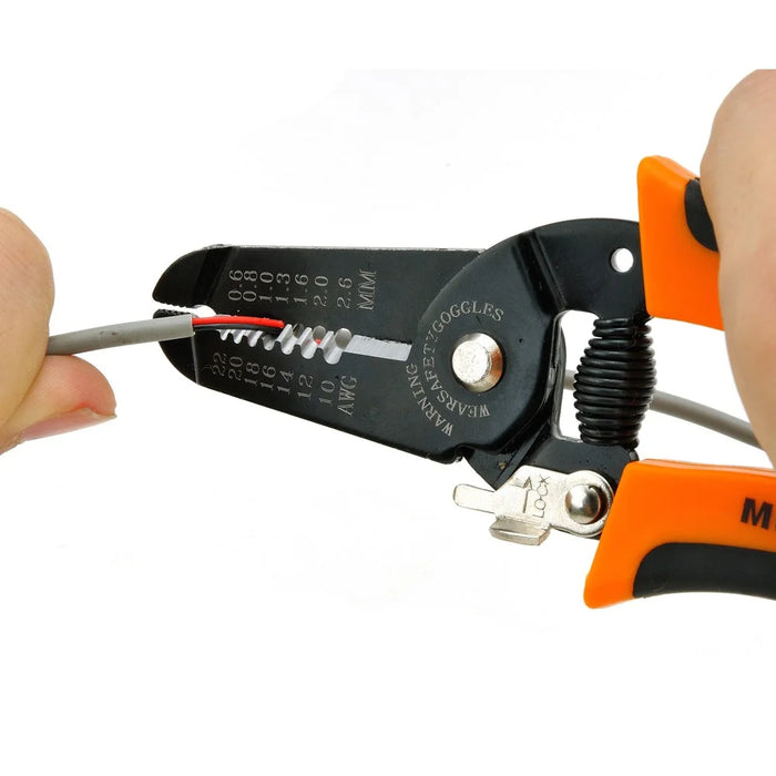 JAKEMY JM-CT4-12 6.0 inch Wire Cable Cutter Stripper Pliers AWG Metric Scale - 5