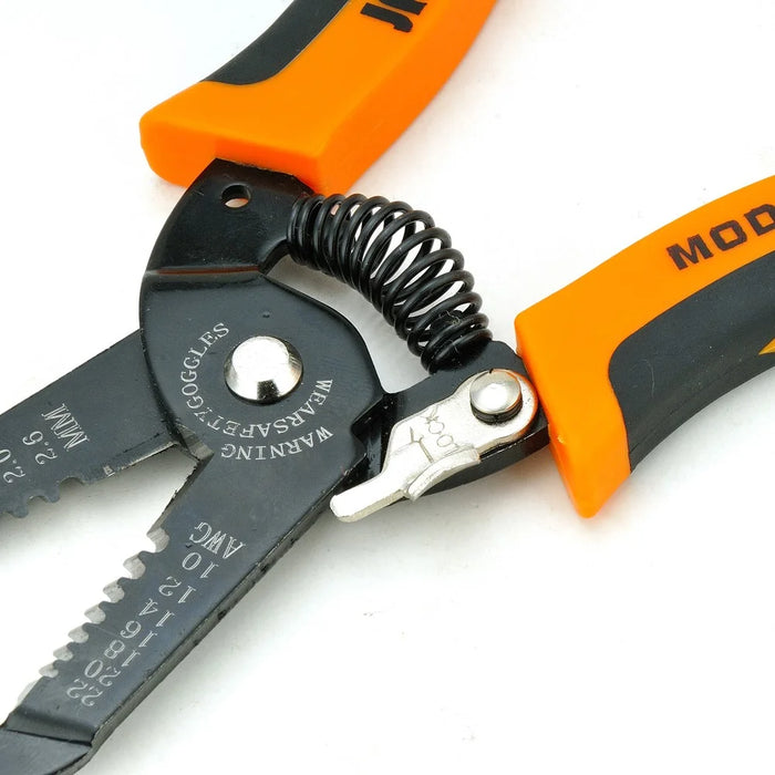 JAKEMY JM-CT4-12 6.0 inch Wire Cable Cutter Stripper Pliers AWG Metric Scale - 6